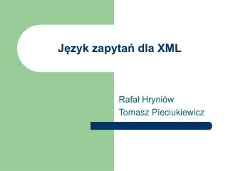Język zapytań dla XML