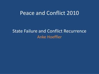 State Failure and Conflict Recurrence