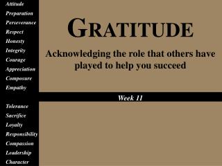 G RATITUDE