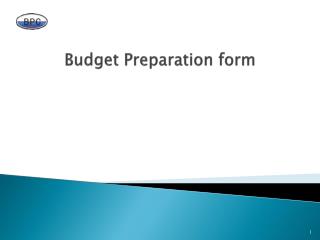 Budget Preparation form