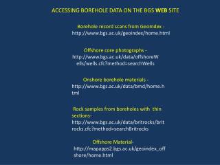 Borehole record scans from GeoIndex - bgs.ac.uk/geoindex/home.html
