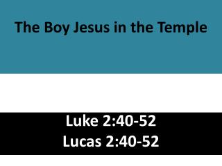 The Boy Jesus in the Temple