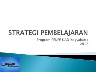 STRATEGI PEMBELAJARAN