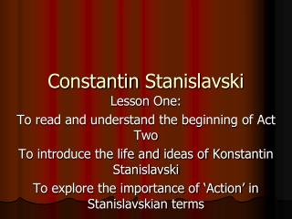 Constantin Stanislavski