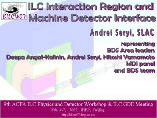 ILC Interaction Region and Machine Detector Interface
