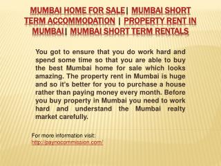 Mumbai home for sale | Mumbai short term accommodation | pro