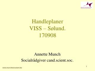 Handleplaner VISS – Sølund. 170908