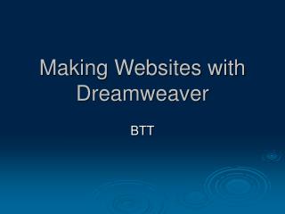 Making Websites with Dreamweaver