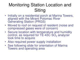 Monitoring Station Location and Siting