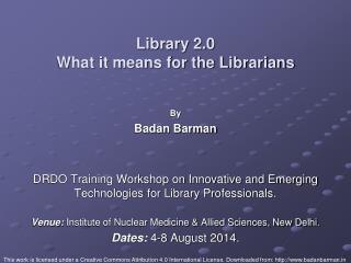 Library 2.0 What it means for the Librarians