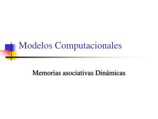 Modelos Computacionales