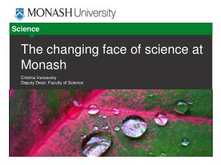 The changing face of science at Monash