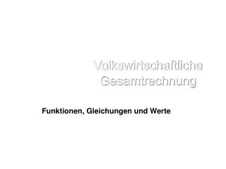 Volkswirtschaftliche Gesamtrechnung