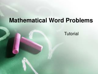 Mathematical Word Problems