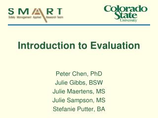 Introduction to Evaluation