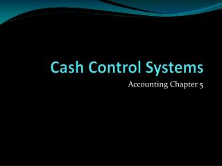 Cash Control Systems