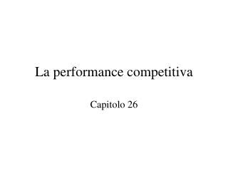 La performance competitiva