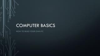 Computer basics