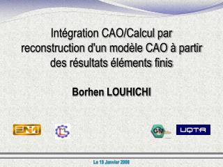 Intégration CAO/Calcul par reconstruction d'un modèle CAO à partir des résultats éléments finis