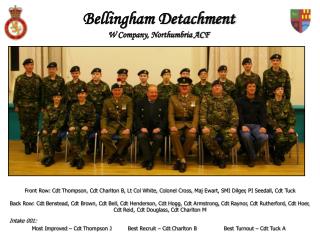 Bellingham Detachment W Company, Northumbria ACF