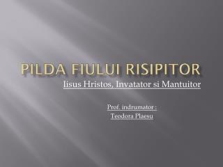 Pilda fiului risipitor