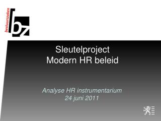 Sleutelproject Modern HR beleid