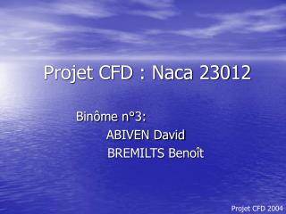 Projet CFD : Naca 23012