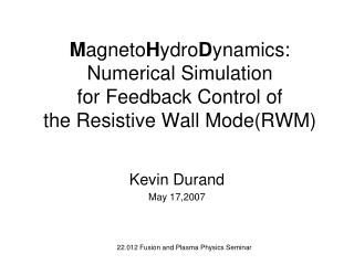 Kevin Durand May 17,2007