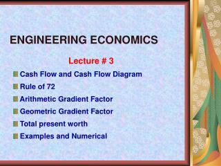 ENGINEERING ECONOMICS