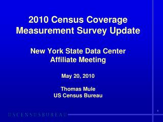 CCM – Census Coverage Measurement
