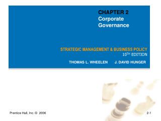 STRATEGIC MANAGEMENT &amp; BUSINESS POLICY 10 TH EDITION
