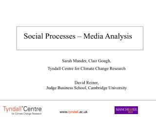 Social Processes – Media Analysis