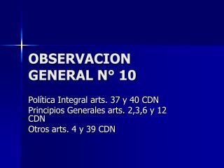 OBSERVACION GENERAL N° 10