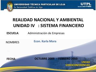 ESCUELA : Administración de Empresas