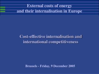 Cost-effective internalisation and international competitiveness