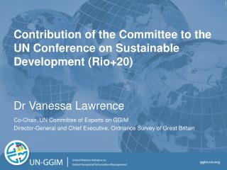 Contribution of the Committee to the UN Conference on Sustainable Development (Rio+20)