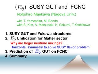 ( ) SUSY GUT and FCNC