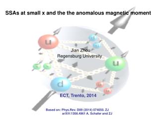 SSAs at small x and the the anomalous magnetic moment