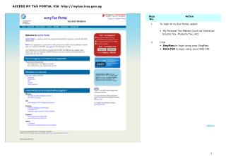 ACCESS MY TAX PORTAL VIA mytax.iras.sg