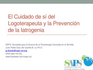 El Cuidado de sí del Logoterapeuta y la Prevención de la Iatrogenia