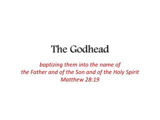 The Godhead