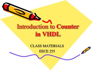 Introduction to Counter in VHDL