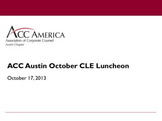 ACC Austin October CLE Luncheon