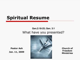 Spiritual Resume