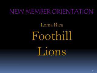 Loma Rica Foothill Lions