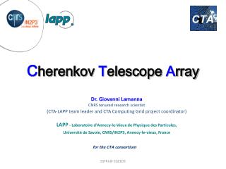 C herenkov T elescope A rray