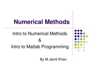 Numerical Methods