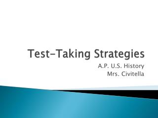 Test-Taking Strategies