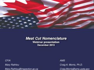 Meat Cut Nomenclature Webinar presentation December 2013