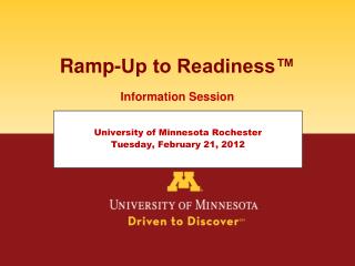 Ramp-Up to Readiness™